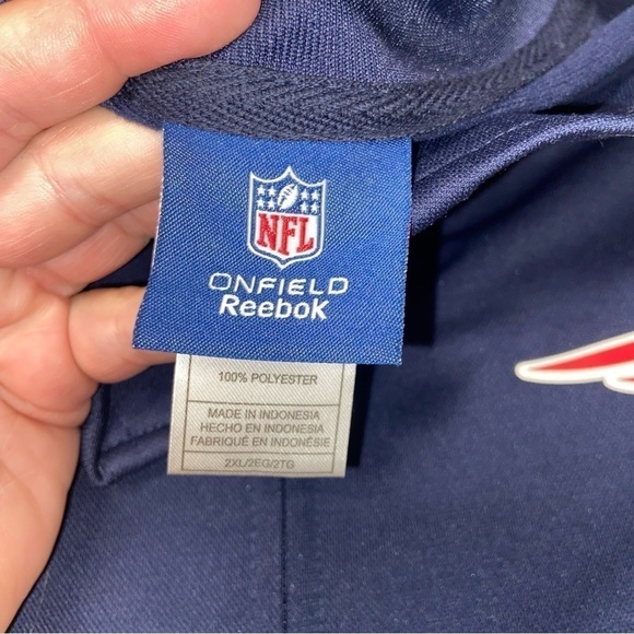 Reebok Onfield Track Jacket New England Patriots 2XL Full Zip - Picture 6 of 7